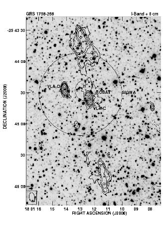 Image du champ du 
microquasar GRS 1758-258