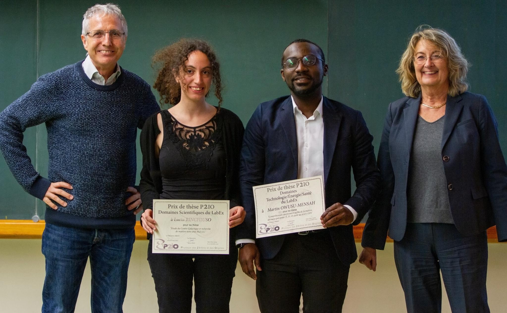 Lucia Rinchiuso et Martin Owusu-Mensah lauréats du Prix de Thèse P2IO 2019