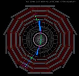 Successful acquisition of cosmic event data by CMS detector