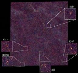 Cinq galaxies lointaines détectées grâce à Herschel