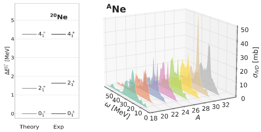 Ab initio description of collective excitations in doubly open-shell nuclei