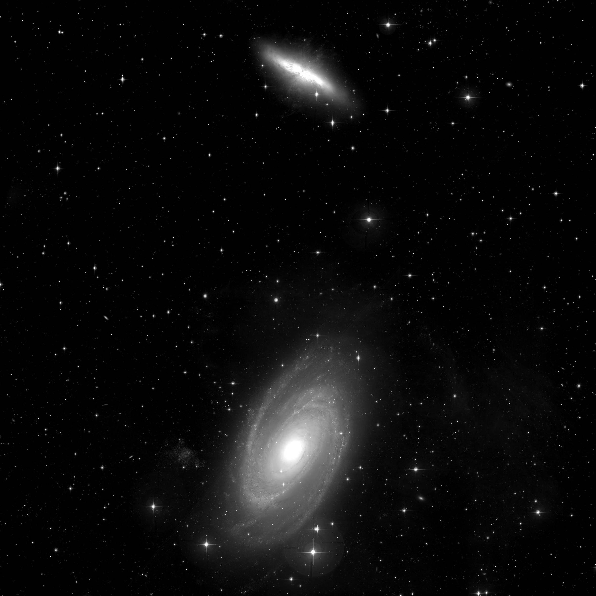 Vues prises avec Megacam: galaxies proches: Messier 81 & Messier 82