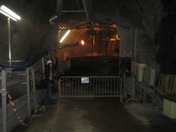Vue de l'entrée du laboratoire neutrino en travaux