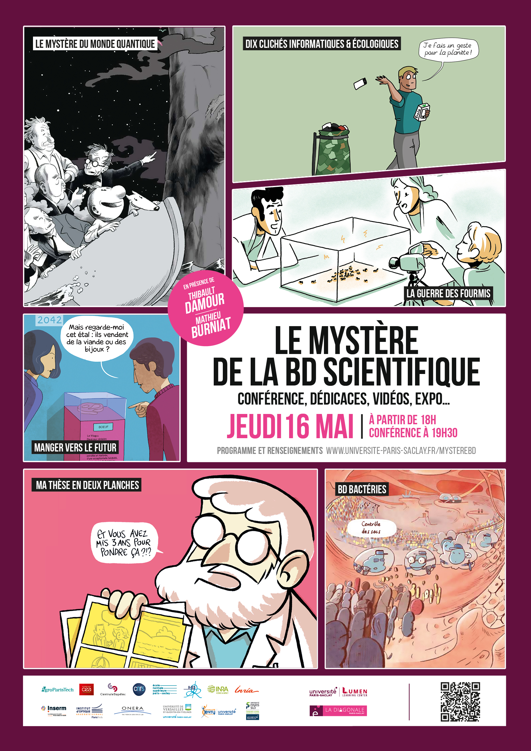 Conférence: Le mystère de la BD scientifique le 16 mai 2019 à l'Institut de Mathématiques d'Orsay