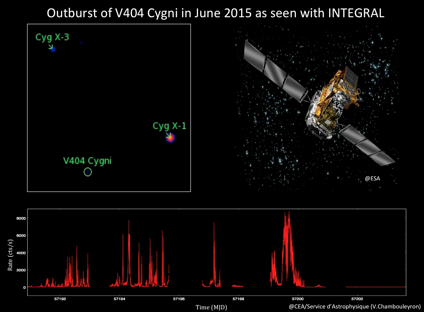 Sursauts du microquasar V404 Cygni
