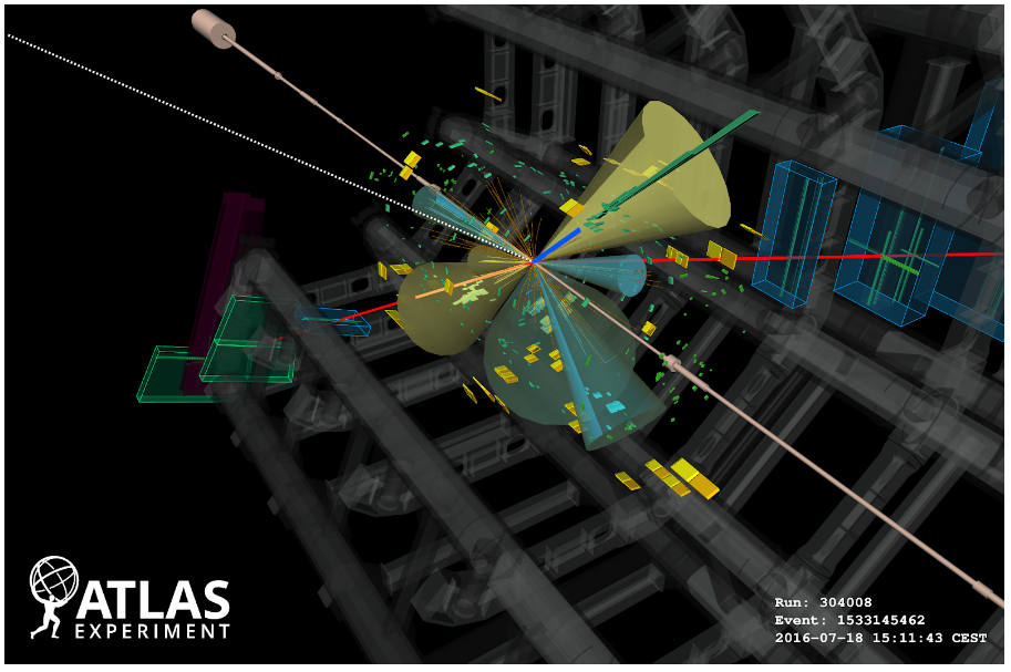 ATLAS observe pour la première fois la production de 4 quarks top