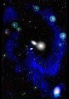 Anneau de gaz et collision de galaxies