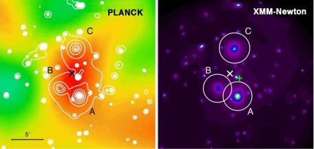 Planck découvre d'étonnants amas de galaxies