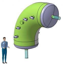 Superconducting dipole for an isocentric gantry