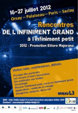  Rencontres de physique de l'infiniment grand à l'infiniment petit de l'été  2012