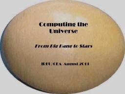 Le film « l’Univers recalculé » sélectionné à SuperComputing 2012