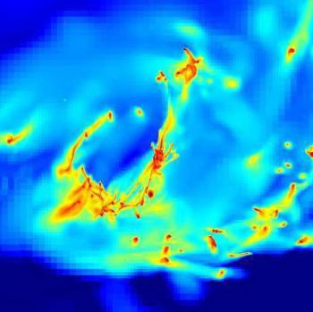 Naissance turbulente des étoiles dans le choc des galaxies