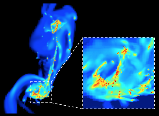 Naissance turbulente des étoiles dans le choc des galaxies