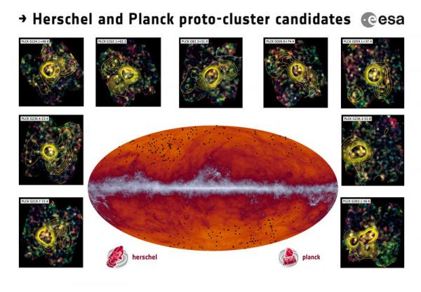 Une clé de la formation des amas de galaxies découverte par Herschel et Planck 