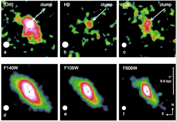 Discovery of an extremely young stellar clump in the distant Universe