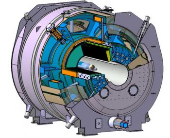 Aimant Iseult: Assemblage de l’enceinte hélium et arrivée de son satellite cryogénique