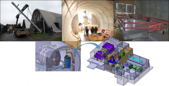 Aimant Iseult: Assemblage de l’enceinte hélium et arrivée de son satellite cryogénique