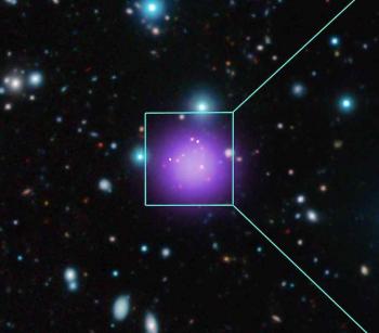 The most distant cluster of galaxies in the Universe