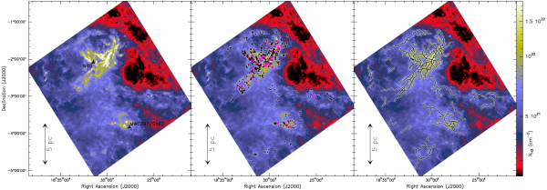 Les étoiles naissent dans des filaments denses