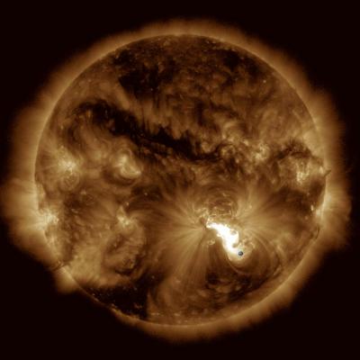 How to predict the energy of dangerous solar flares 