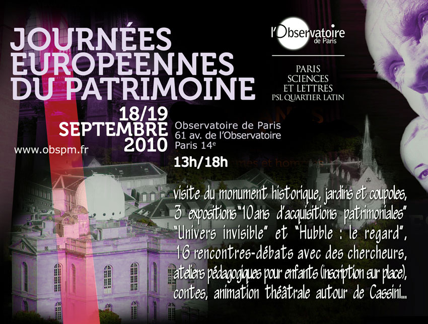  L’Observatoire de Paris ouvre ses portes, les 18-19 septembre 2010 pour les journées du patrimoine