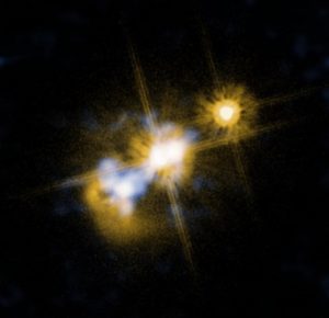 A ‘naked’ quasar caught in the act