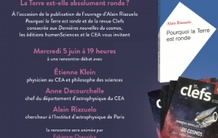 Table ronde: La Terre est-elle absolument ronde? le 5 juin 2019